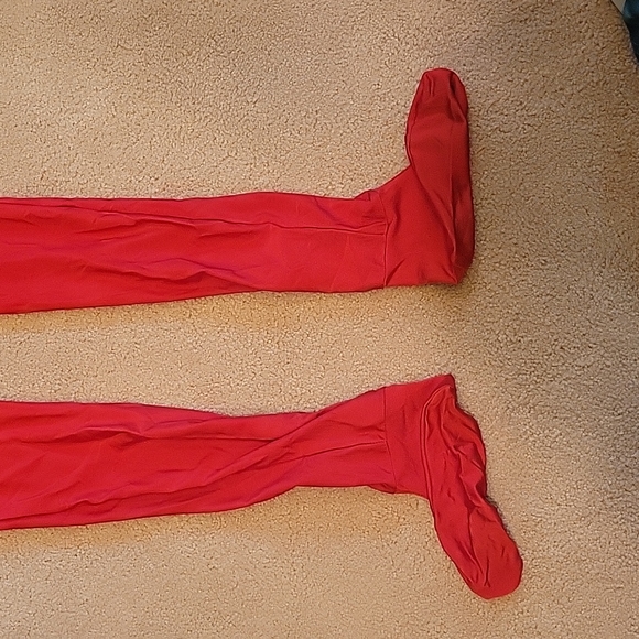 Red costume I'm Invisible Kids bodysuit mask/jumpsuit/gloves socks orig pkg Sz L - Picture 8 of 10